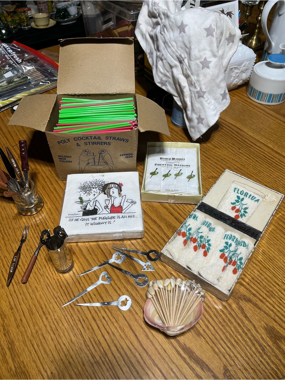 Large Lot Of Vintage Barware